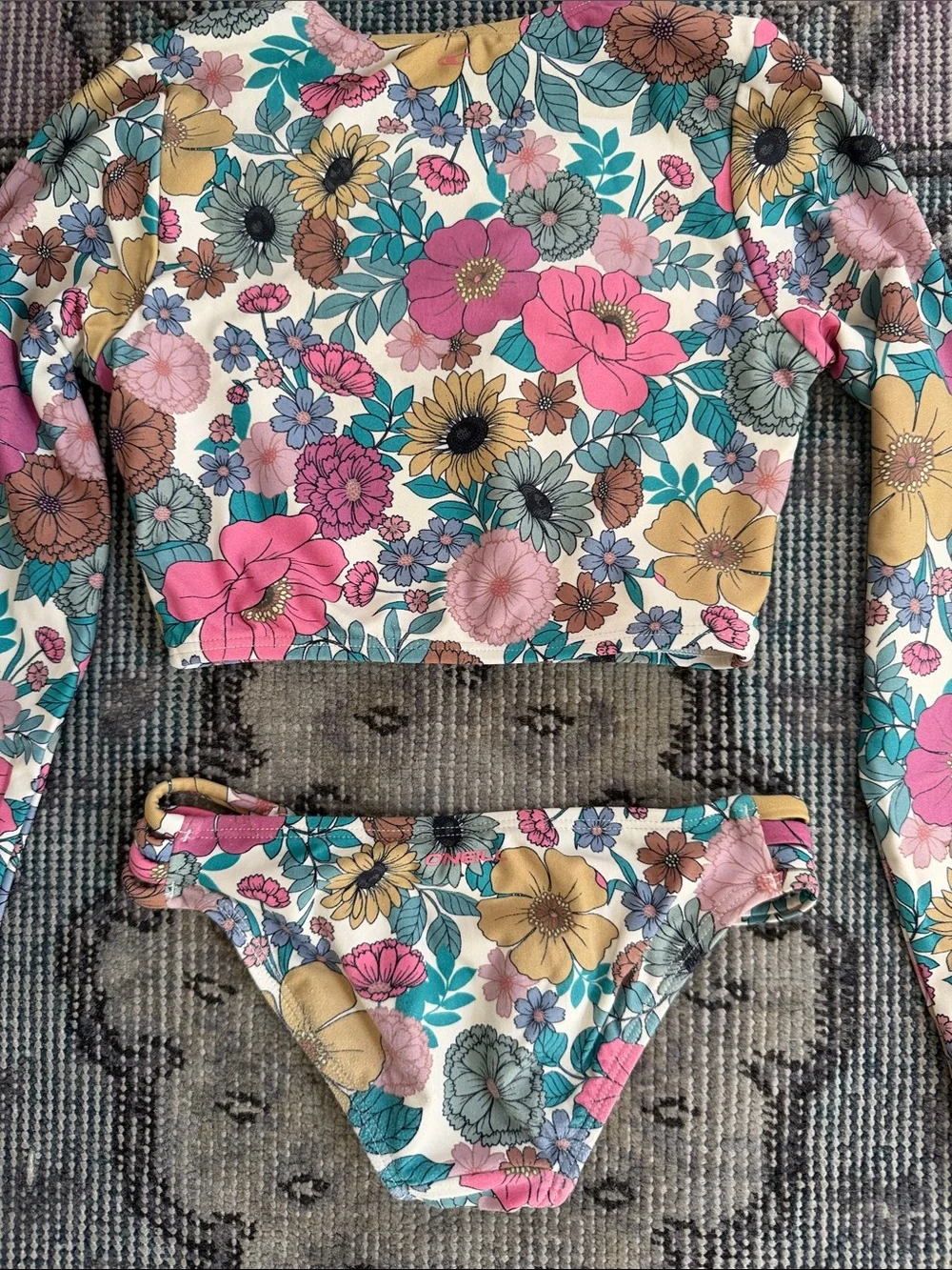 O'Neill Girls Floral Long Sleeve Bikini Set